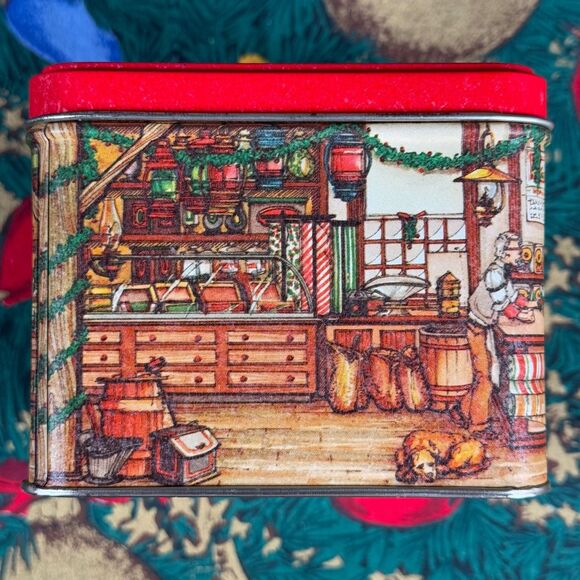 Lot of 2 Vtg Potpourri Press Christmas Tins Nutcracker Ballet and Post Office - Picture 4 of 15